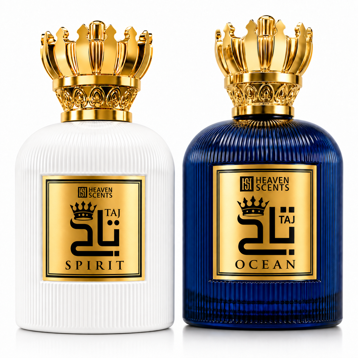 Taj Ocean and White Taj Spirit 100ml perfume duo by Heaven Scents