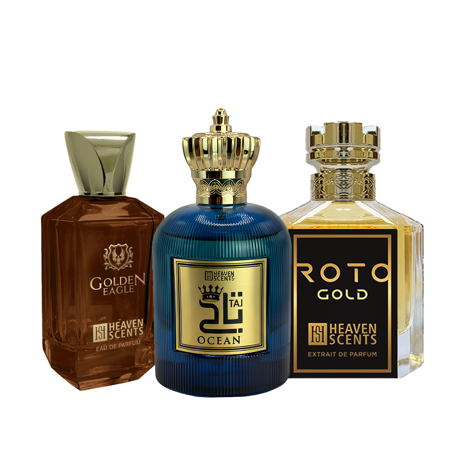 Taj Ocean Roto Gold Golden Eagle Trio Bundle by Heaven Scents - Save $200