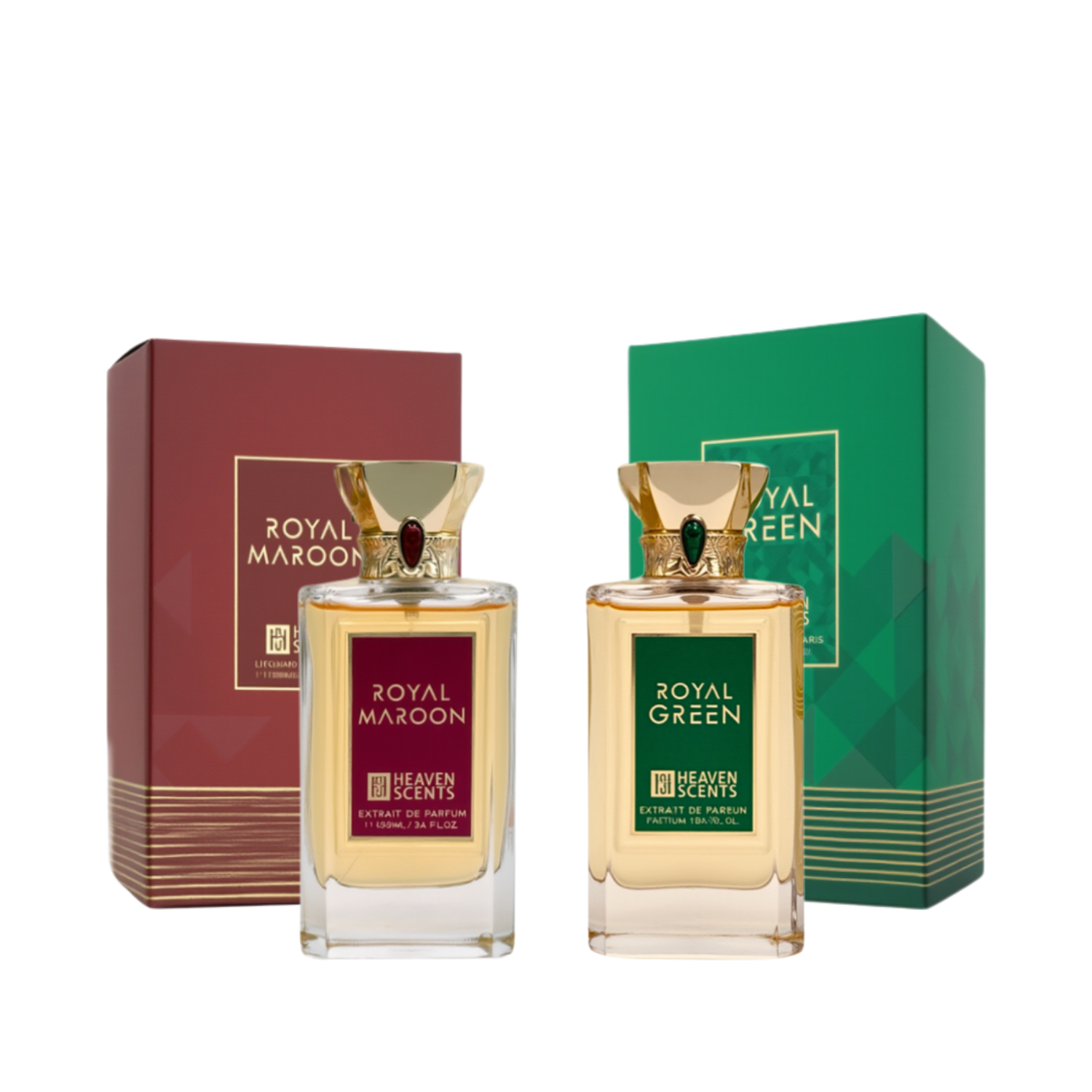 Royal Collection Gift Set by Heaven Scents - Royal Green and Royal Maroon Pocket Duo