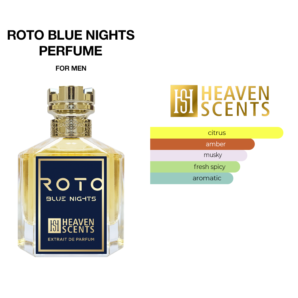 Roto Blue Nights Perfume 100ml Extrait De Parfum, By Heaven Scents