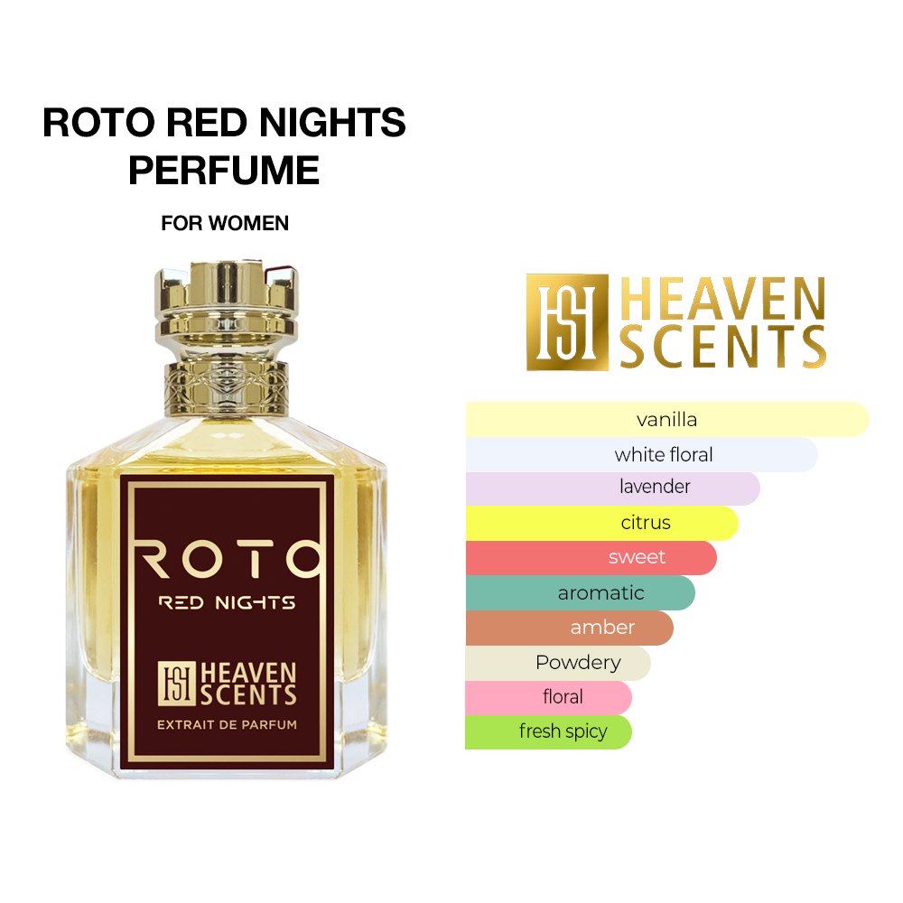 Roto Red Nights Perfume 100ml Extrait De Parfum, By Heaven Scents