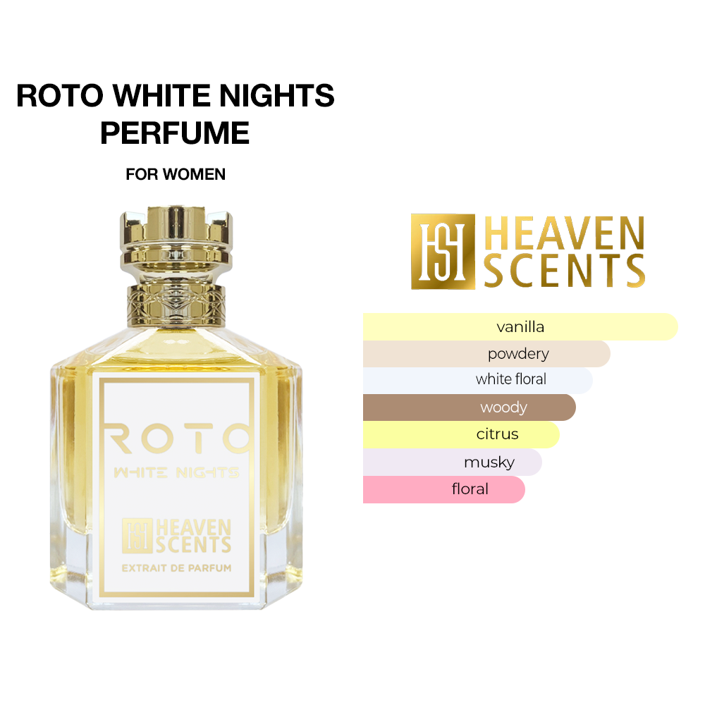 Roto White Nights Perfume 100ml Extrait De Parfum, By Heaven Scents