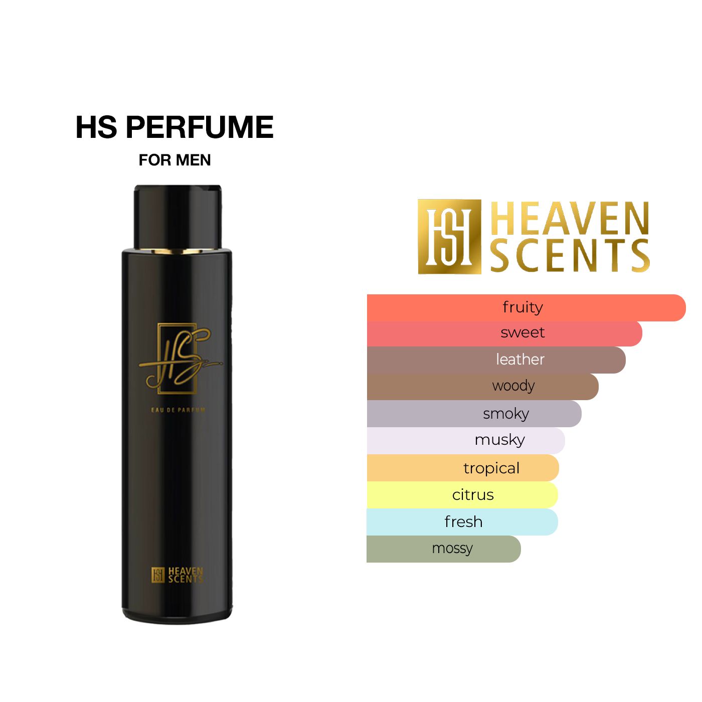 HS Perfume for Unisex EAU De Parfum Spray, 3.8 Ounce by Heaven Scents