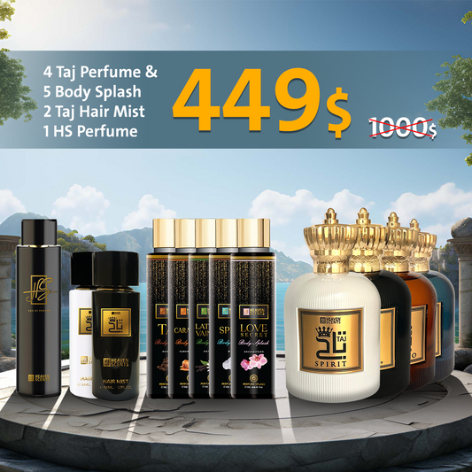 4 Taj Perfume & 5 Body Splash & 2 Hair Mists  & HS Perfume